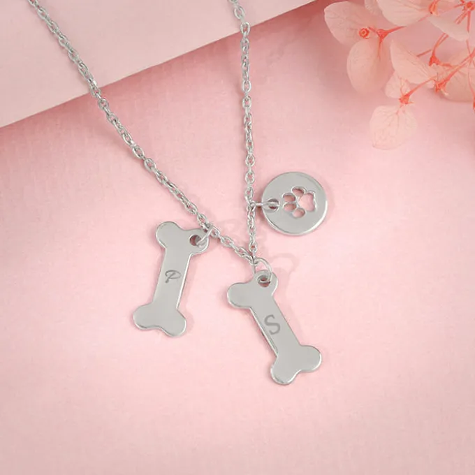 Silver Personalised Pet Lover Necklace