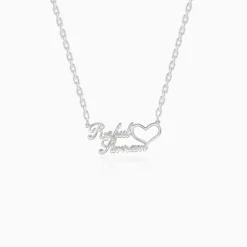 Silver Personalised Precious Sweetheart Pendant
