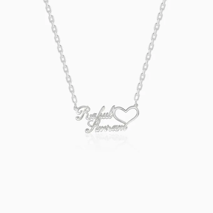 Silver Personalised Precious Sweetheart Pendant