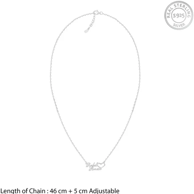 Silver Personalised Precious Sweetheart Pendant