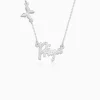Silver Personalised Pretty Butterfly Necklace