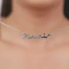 Silver Personalised Queen Necklace