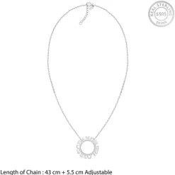 Silver Personalised Round Name Necklace