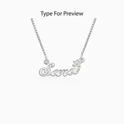 Silver Personalised Self Love Pendant