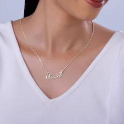 Silver Personalised Self Love Pendant