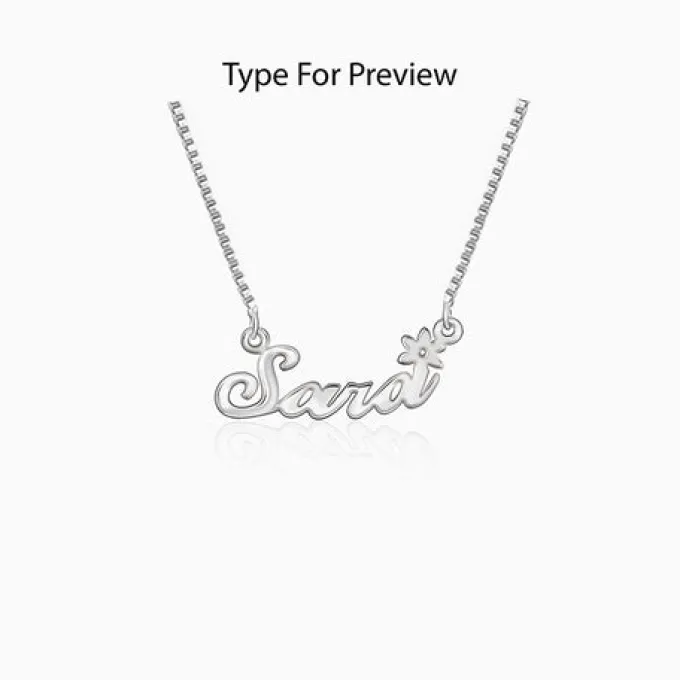Silver Personalised Self Love Pendant