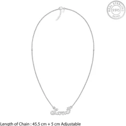 Silver Personalised Self Love Pendant