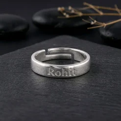 Silver Personalised Signature Ring For Him