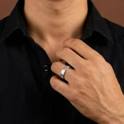 Silver Personalised Signature Ring For Him