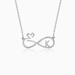 Silver Personalised To Infinity Necklace