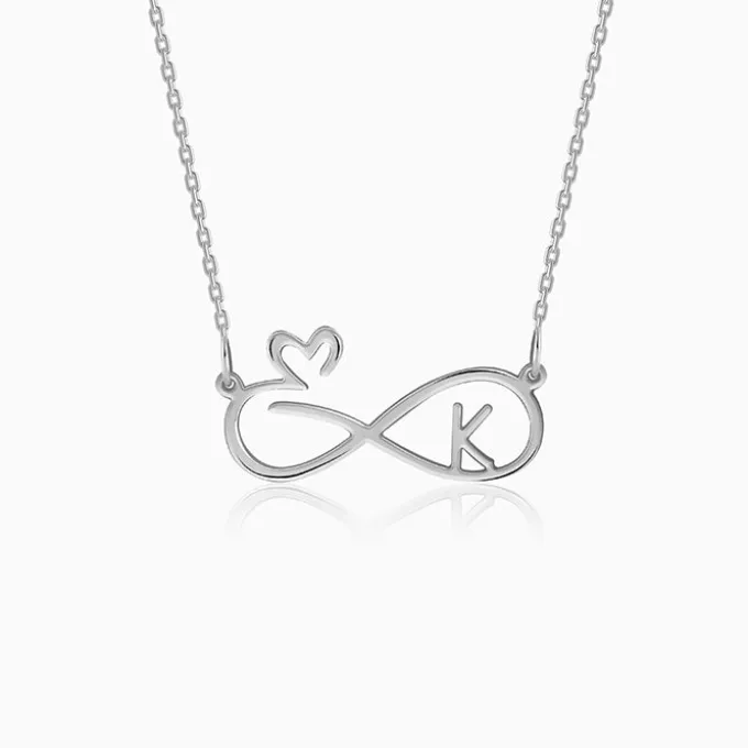 Silver Personalised To Infinity Necklace