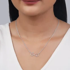 Silver Personalised To Infinity Necklace