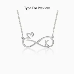 Silver Personalised To Infinity Necklace