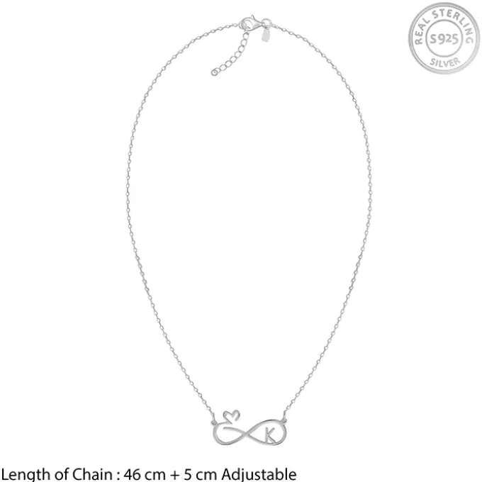 Silver Personalised To Infinity Necklace