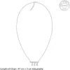 Silver Personalised Triple Numeric Necklace