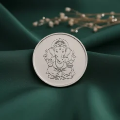 Silver Personalised Vinayak Coin in Hindi