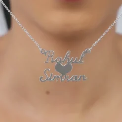 Silver Personalised We Two Pendant