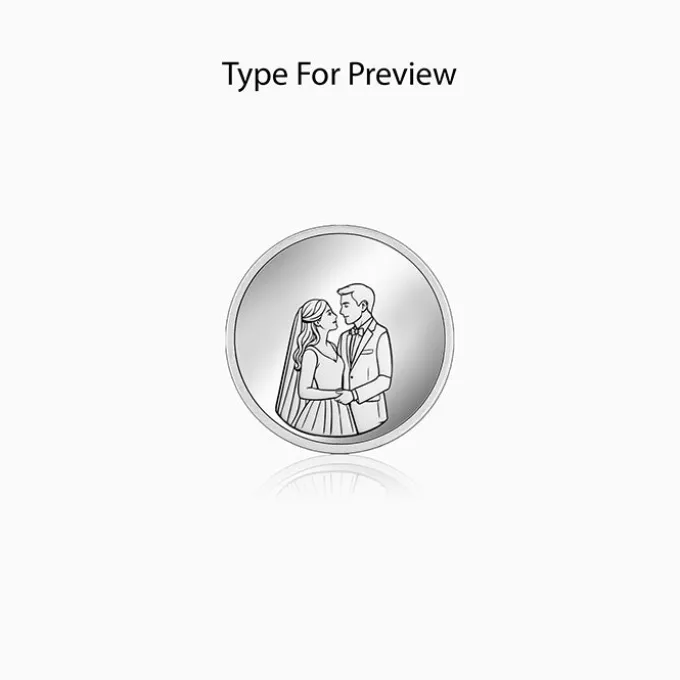 Silver Personalised Wedding Gift Coin
