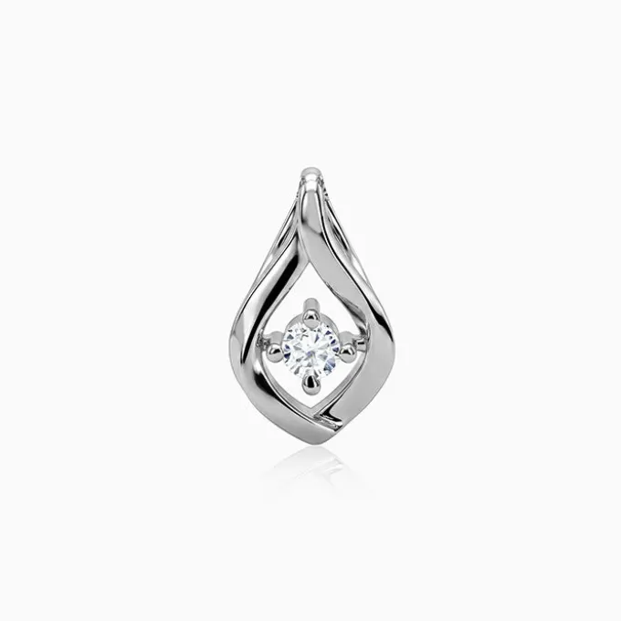 Silver Petal Muse Pendant (Without Chain)