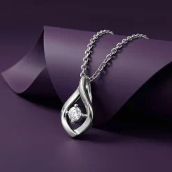 Silver Petal Muse Pendant (Without Chain)