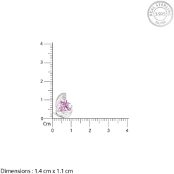 Silver Pink Angel Wings of Protection Necklace