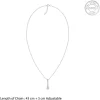 Silver Pink Glam Pendant With Link Chain