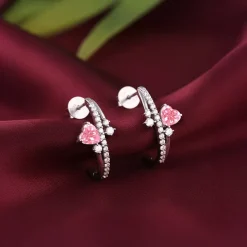Silver Pink Serenade Earrings