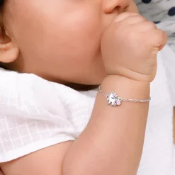 Silver Playful Unicorn Kids Bracelet (0 - 2 Years)