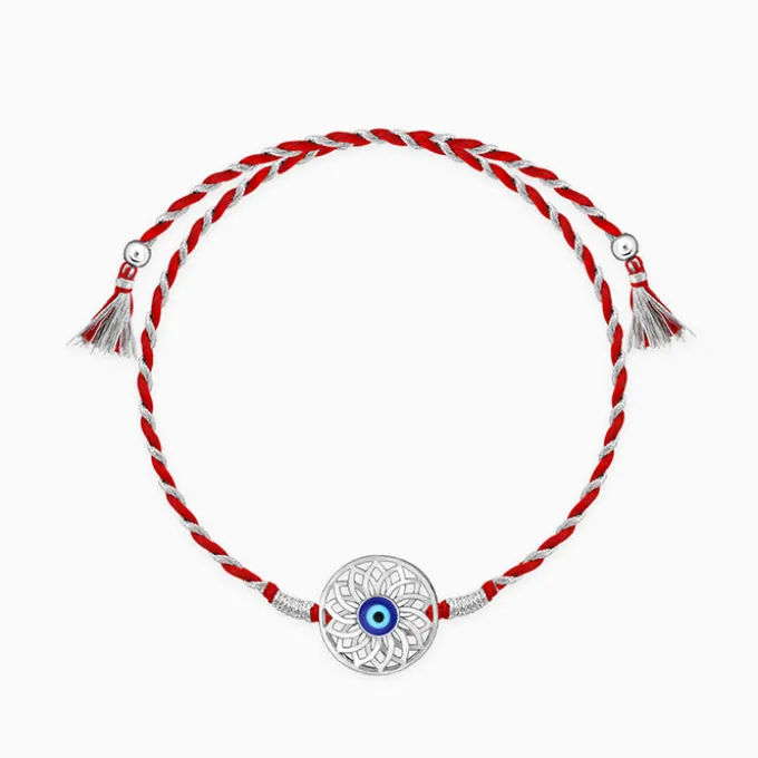 Silver Positive Evil Eye Rakhi