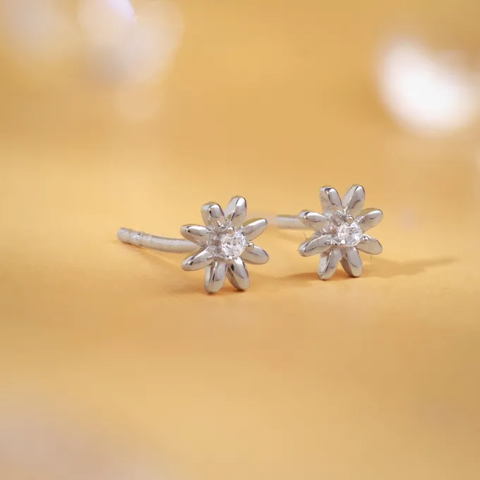 Silver Posy Earrings