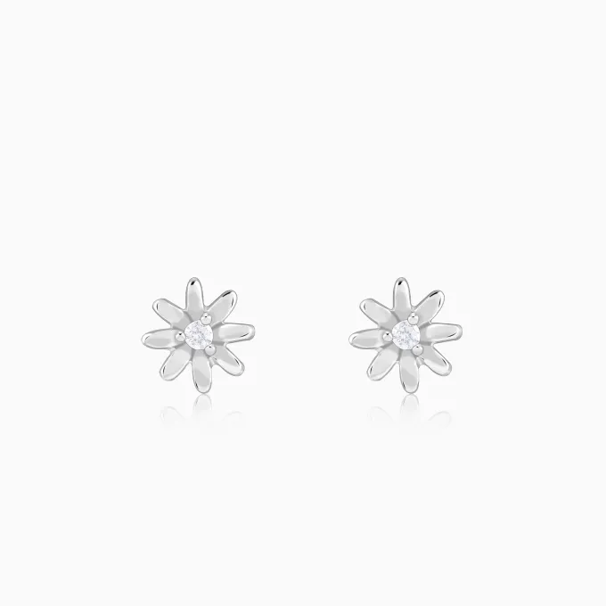 Silver Posy Earrings