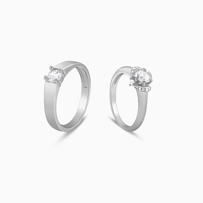 Silver Power Pair Couple Bands