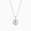 Silver Prettified Pendant With Link Chain