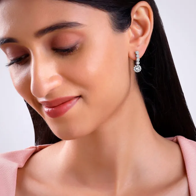 Silver Prima Donna Dangler Earrings