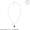 Silver Prism in Green Pendant With Link Chain
