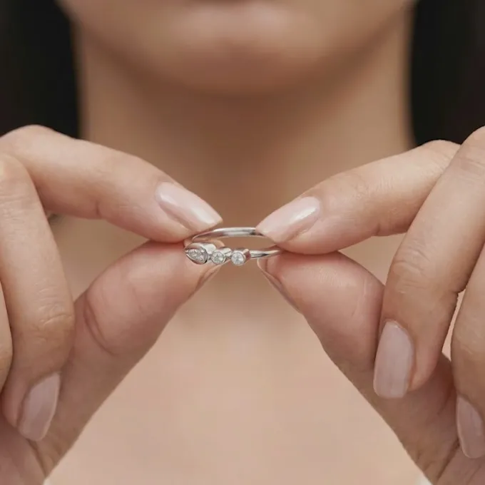 Silver Prism Radiance Ring (Size 12)