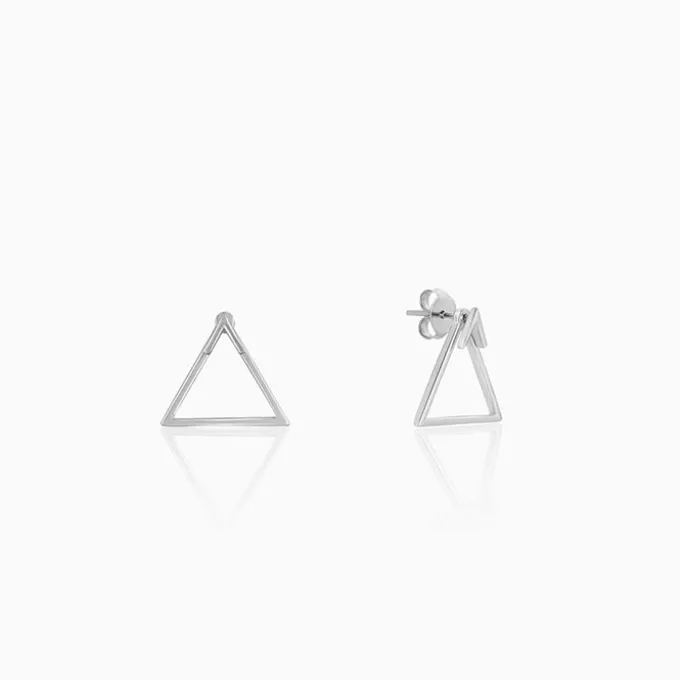 Silver Prism Stud For Men