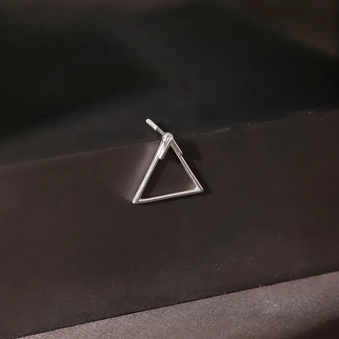 Silver Prism Stud For Men