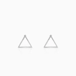 Silver Prism Stud For Men