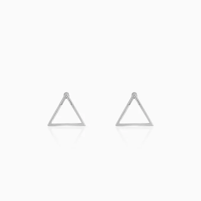 Silver Prism Stud For Men