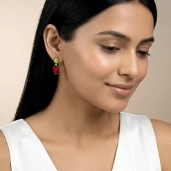 Silver Prismatic Echo Drop Earrings