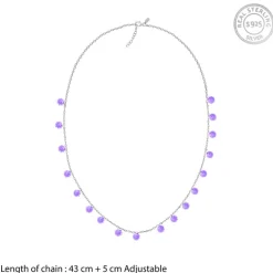 Silver Purple Fantasy Necklace