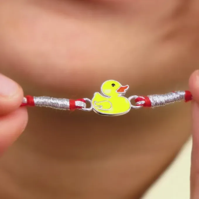 Silver Quack-tacular Rakhi for Kids