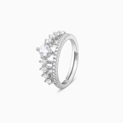 Silver Queen Crown Ring