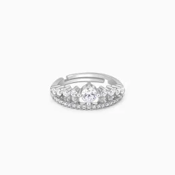 Silver Queen Crown Ring