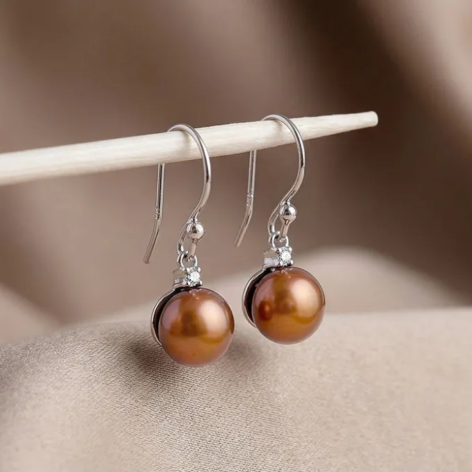 Silver Rachel Pearl Drop Earrings