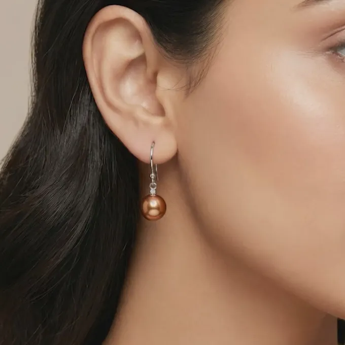Silver Rachel Pearl Drop Earrings