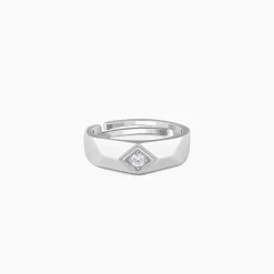 Silver Racy Rugged Ring For Him