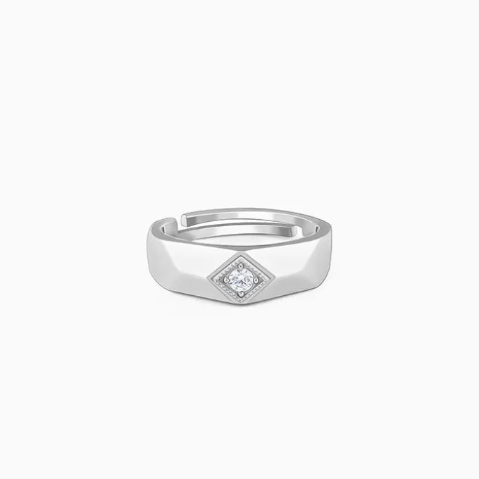 Silver Racy Rugged Ring For Him