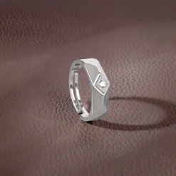 Silver Racy Rugged Ring For Him